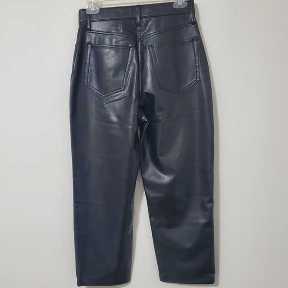 Abercrombie & Fitch Vegan Leather Ankle Straight Ultra High Rise Jeans 27 Waist - Picture 5 of 10